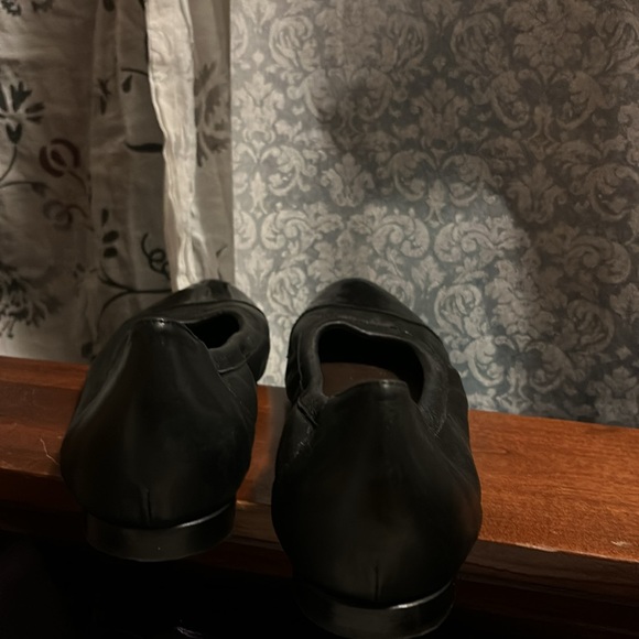Black leather AGL leather flats size 10.5 - Picture 3 of 6